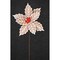 22" Frosted Gingerbread Poinsettia Stem | Festive Holiday Floral Pick | Christmas Decor - 158494